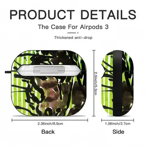 Horse On A Green Line Airpods 3 Case (Hard Shell, Black)