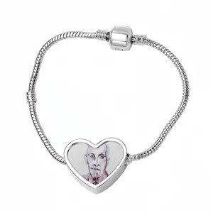 John Nash Heart Shaped Nnake Bone Bracelet