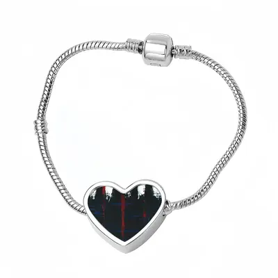 Blue Drag Heart Shaped Nnake Bone Bracelet