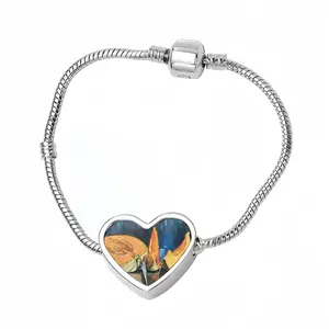 Reflexes Heart Shaped Nnake Bone Bracelet