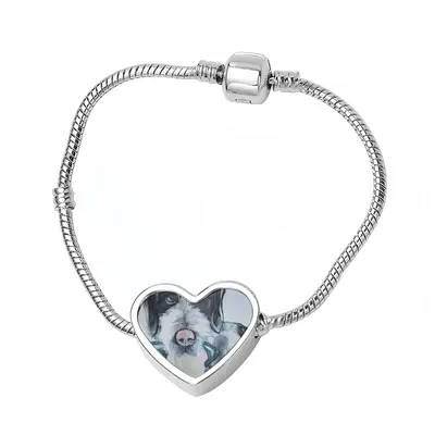 Walk Heart Shaped Nnake Bone Bracelet