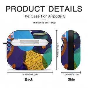 Blue And Green Modern Airpods 3 Case (Hard Shell, Black)