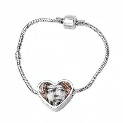 Jimi Hendrix Forever Heart Shaped Nnake Bone Bracelet