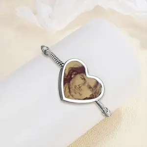 Tom Cruise Portrait Heart Shaped Nnake Bone Bracelet