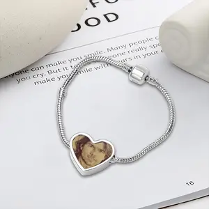 Tom Cruise Portrait Heart Shaped Nnake Bone Bracelet