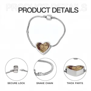 Tom Cruise Portrait Heart Shaped Nnake Bone Bracelet