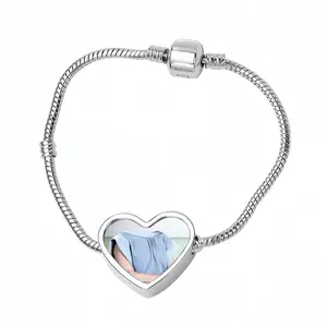 Matron Of The Coast Heart Shaped Nnake Bone Bracelet