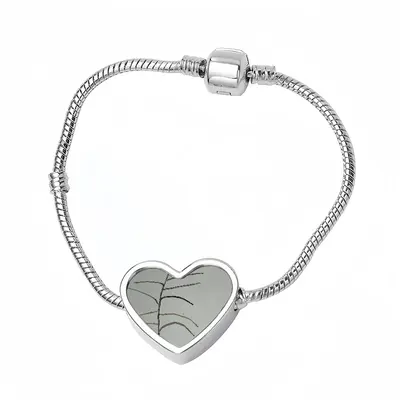 Plant Heart Shaped Nnake Bone Bracelet