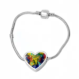 Nuagiste On The Run Heart Shaped Nnake Bone Bracelet