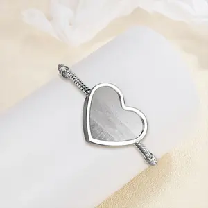 Almost Quiet Heart Shaped Nnake Bone Bracelet