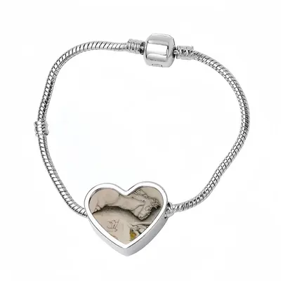 Close Look 6 Heart Shaped Nnake Bone Bracelet