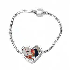 Melodies Heart Shaped Nnake Bone Bracelet