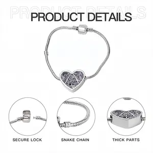 The All Seeing Eye Heart Shaped Nnake Bone Bracelet