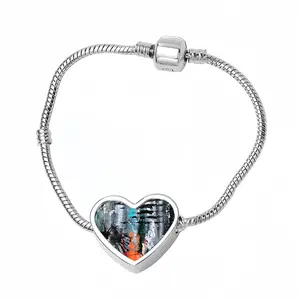 Touch The Darkness Heart Shaped Nnake Bone Bracelet