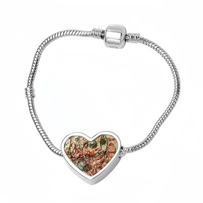 Parade Heart Shaped Nnake Bone Bracelet