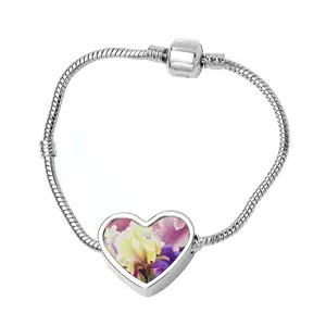 Iris Heart Shaped Nnake Bone Bracelet