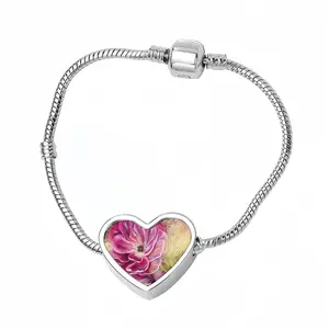 Smell Of Rose Heart Shaped Nnake Bone Bracelet