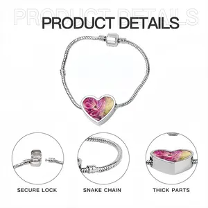 Smell Of Rose Heart Shaped Nnake Bone Bracelet