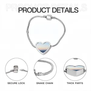 Liquid Sea #049 Heart Shaped Nnake Bone Bracelet