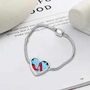 Under The Heel - Erotic Women Girl Feminism Heart Shaped Nnake Bone Bracelet