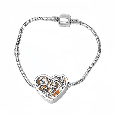 Sd Space S6621 Heart Shaped Nnake Bone Bracelet