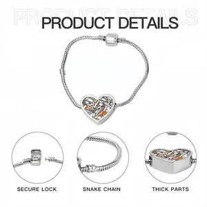 Sd Space S6621 Heart Shaped Nnake Bone Bracelet