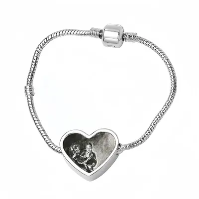 Sisters Heart Shaped Nnake Bone Bracelet