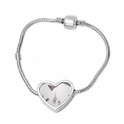 Easy Money Heart Shaped Nnake Bone Bracelet