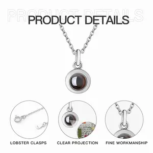 No Mind Titanium Steel Projection Necklace