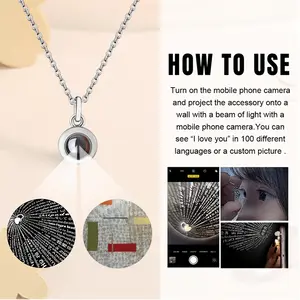 No Mind Titanium Steel Projection Necklace