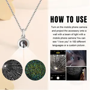 Babylonian Confusion Titanium Steel Projection Necklace