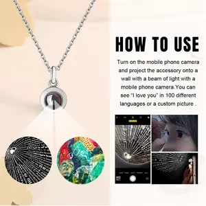 Magic Fragment Titanium Steel Projection Necklace