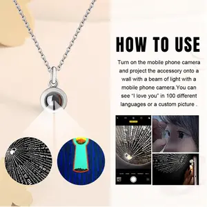 Internal Vision Titanium Steel Projection Necklace