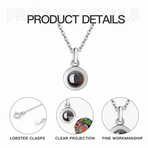 Without Fear Titanium Steel Projection Necklace