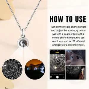 Memory Titanium Steel Projection Necklace