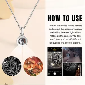 Face Storm Titanium Steel Projection Necklace