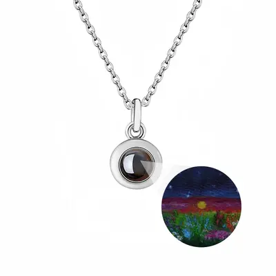 Sunrise Titanium Steel Projection Necklace