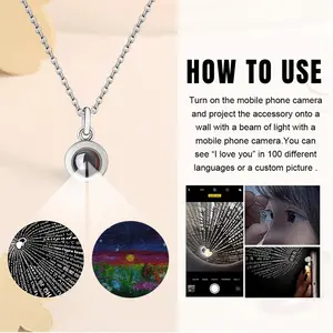 Sunrise Titanium Steel Projection Necklace