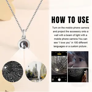 Another Rainy Day Over Manhattan Titanium Steel Projection Necklace