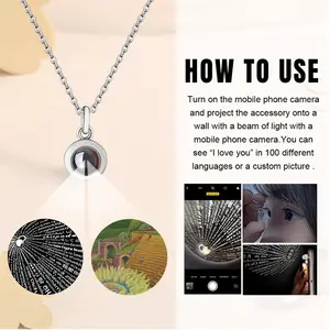 They Began To Arrive Titanium Steel Projection Necklace