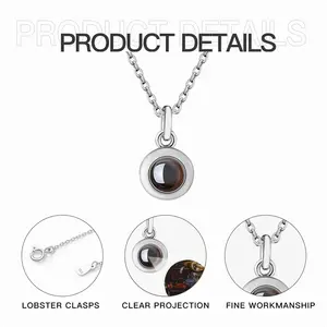 Still-Life With A Tea Titanium Steel Projection Necklace