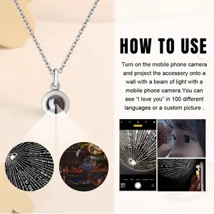 Still-Life With A Tea Titanium Steel Projection Necklace