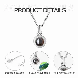 Biking In Hell Titanium Steel Projection Necklace