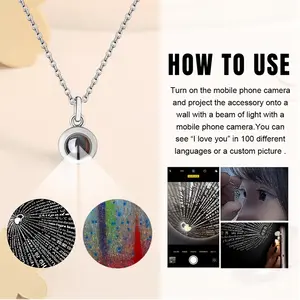 Abrupt Descent Titanium Steel Projection Necklace