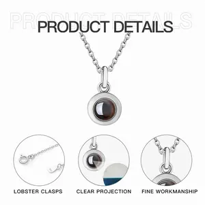 Charcoal White Teal Series 3 Titanium Steel Projection Necklace