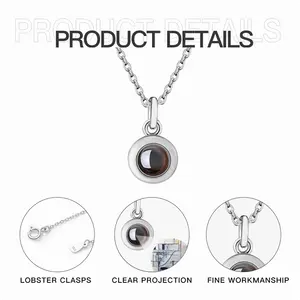 Breakfast Titanium Steel Projection Necklace