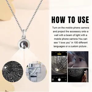 Breakfast Titanium Steel Projection Necklace