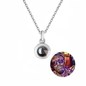 Buddha Blaze Titanium Steel Projection Necklace