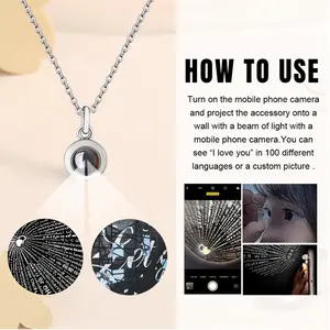 Let Go Titanium Steel Projection Necklace