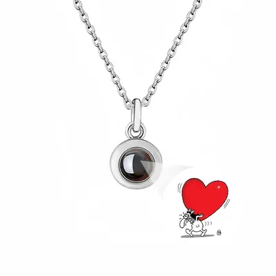 Love Is A Burden Titanium Steel Projection Necklace